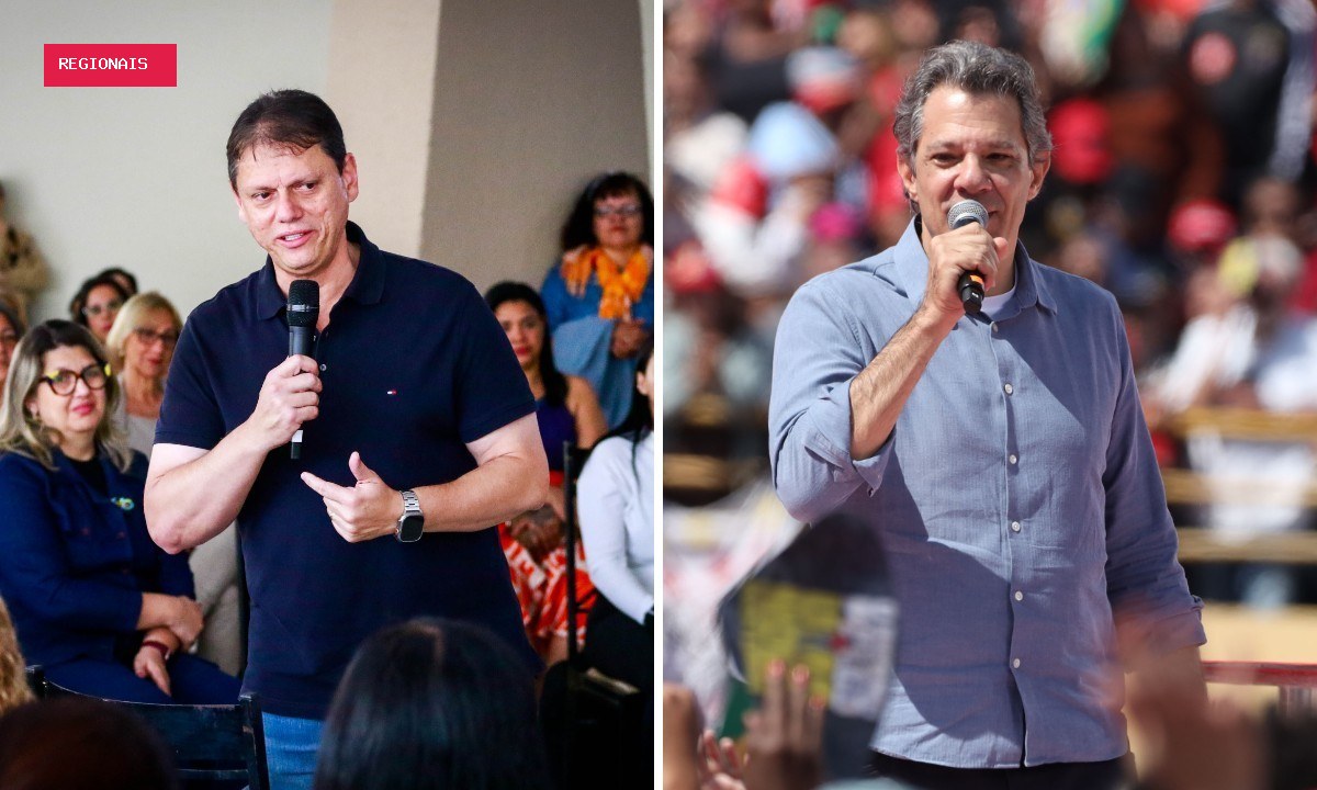 Datafolha em SP: Tarcísio, 45%; Haddad, 27%