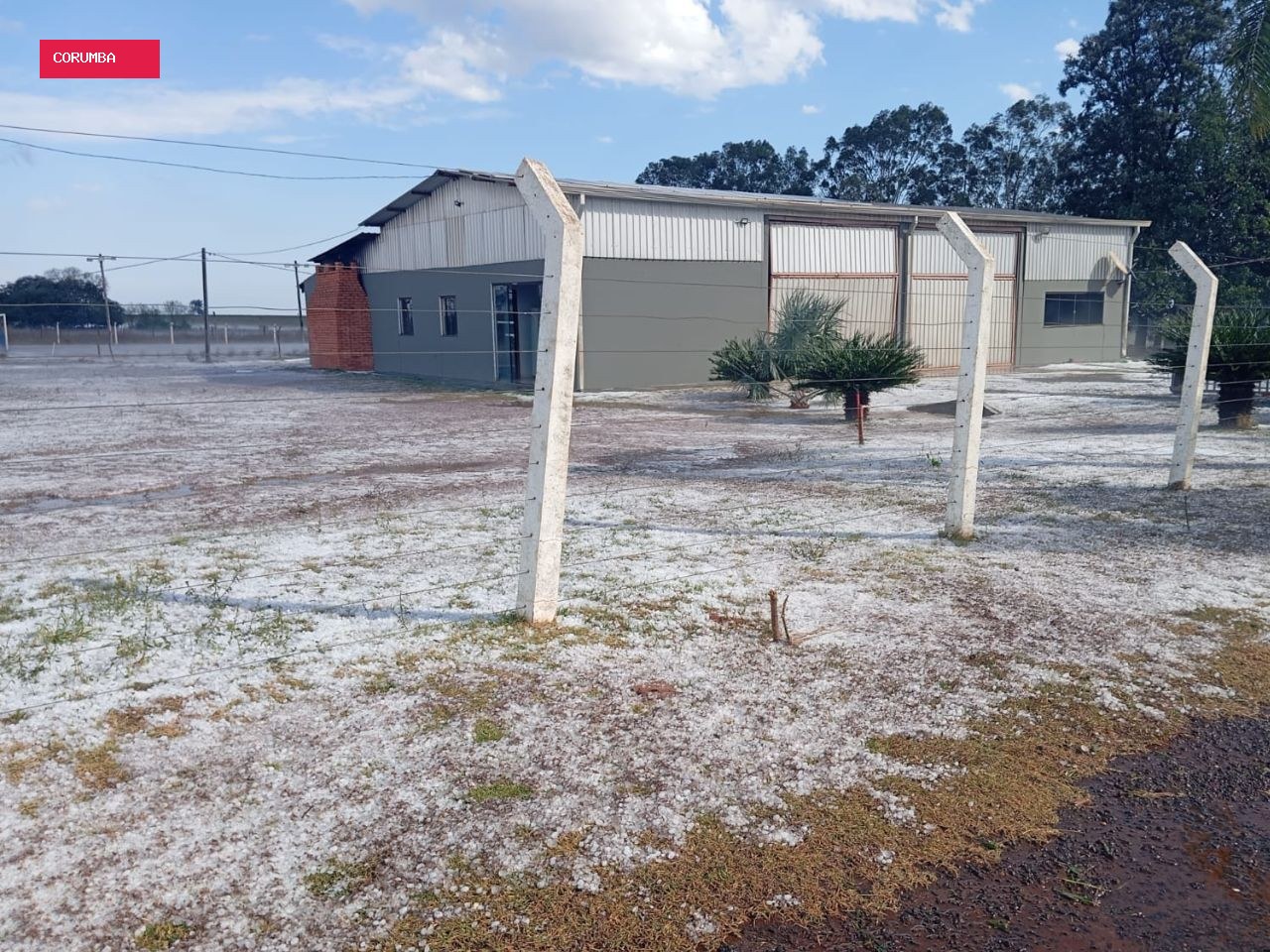 Tempestade de granizo cobre assentamento de branco em menos de 15 minutos e assusta moradores em MS