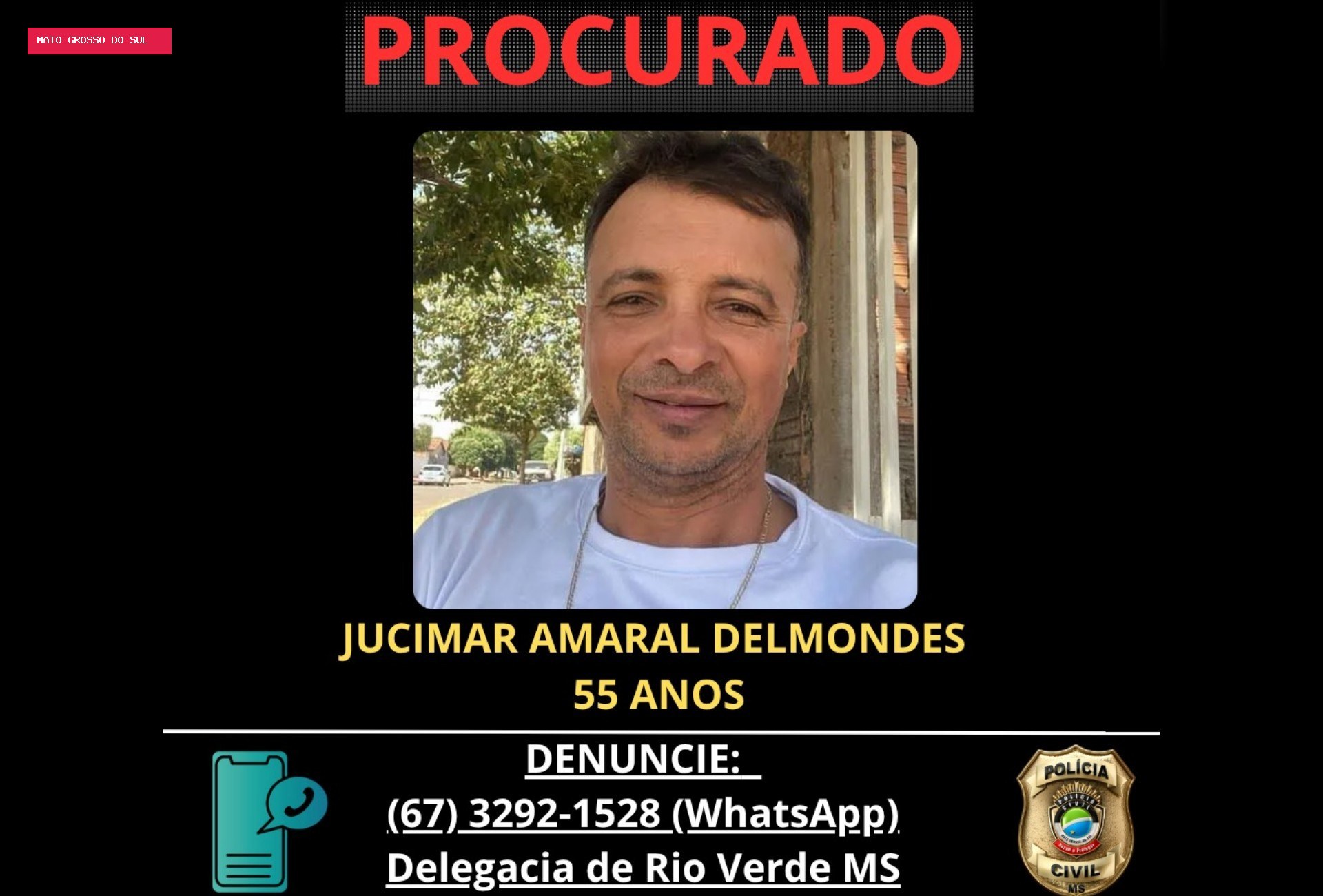 Polícia procura suspeito de matar companheira na frente dos filhos em MS