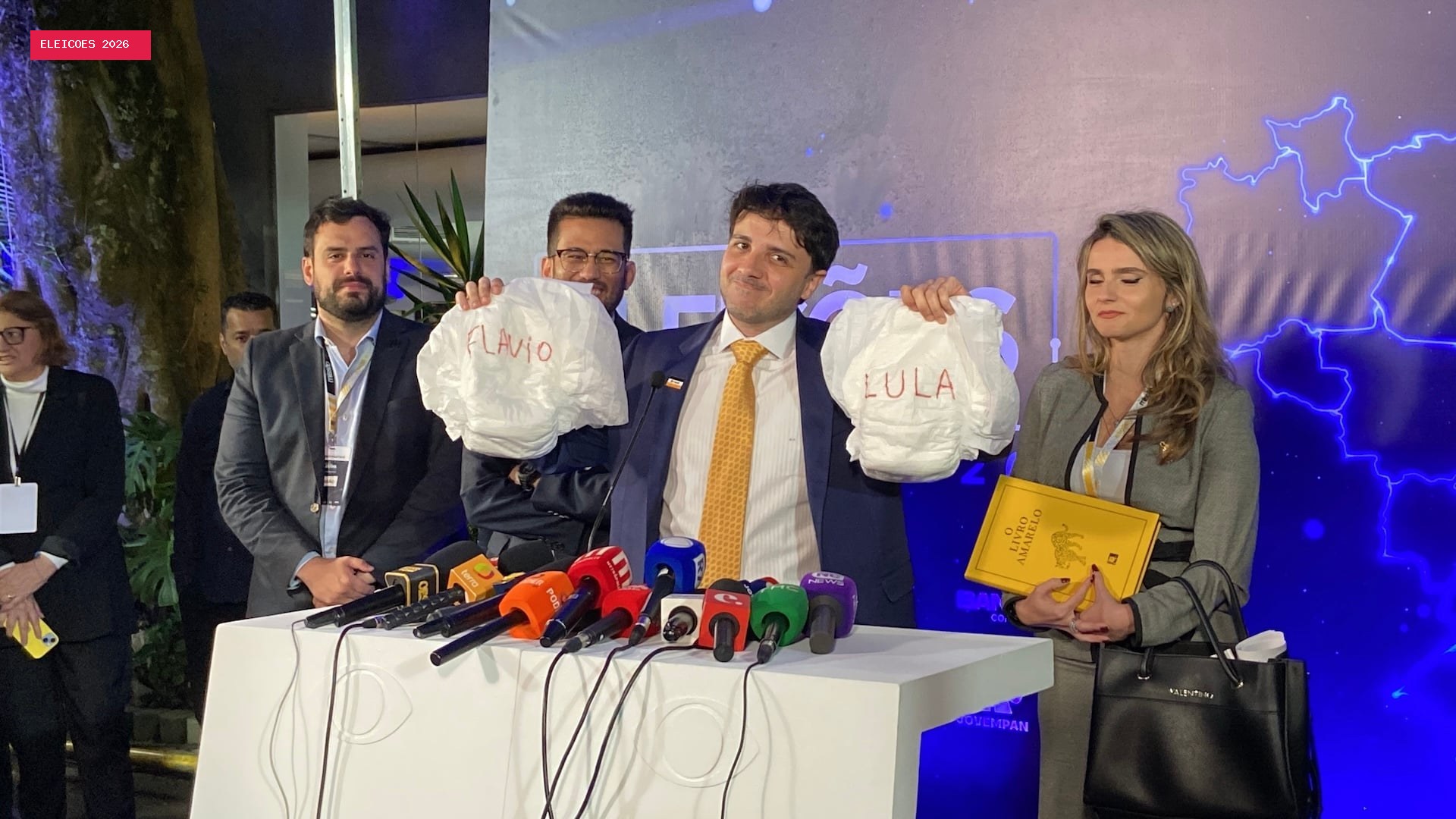Em debate esvaziado na “Band”, Renan, Caiado e Cury miram Lula e Flávio