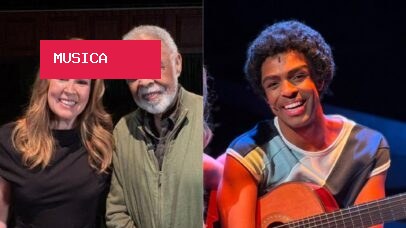 Gilberto Gil conhece ator que o interpreta nos palcos em encontro exibido com exclusividade pelo