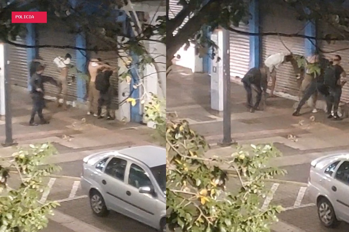 Policiais agridem jovens com socos e chutes durante abordagem na rua 14 de Julho, em Campo Grande