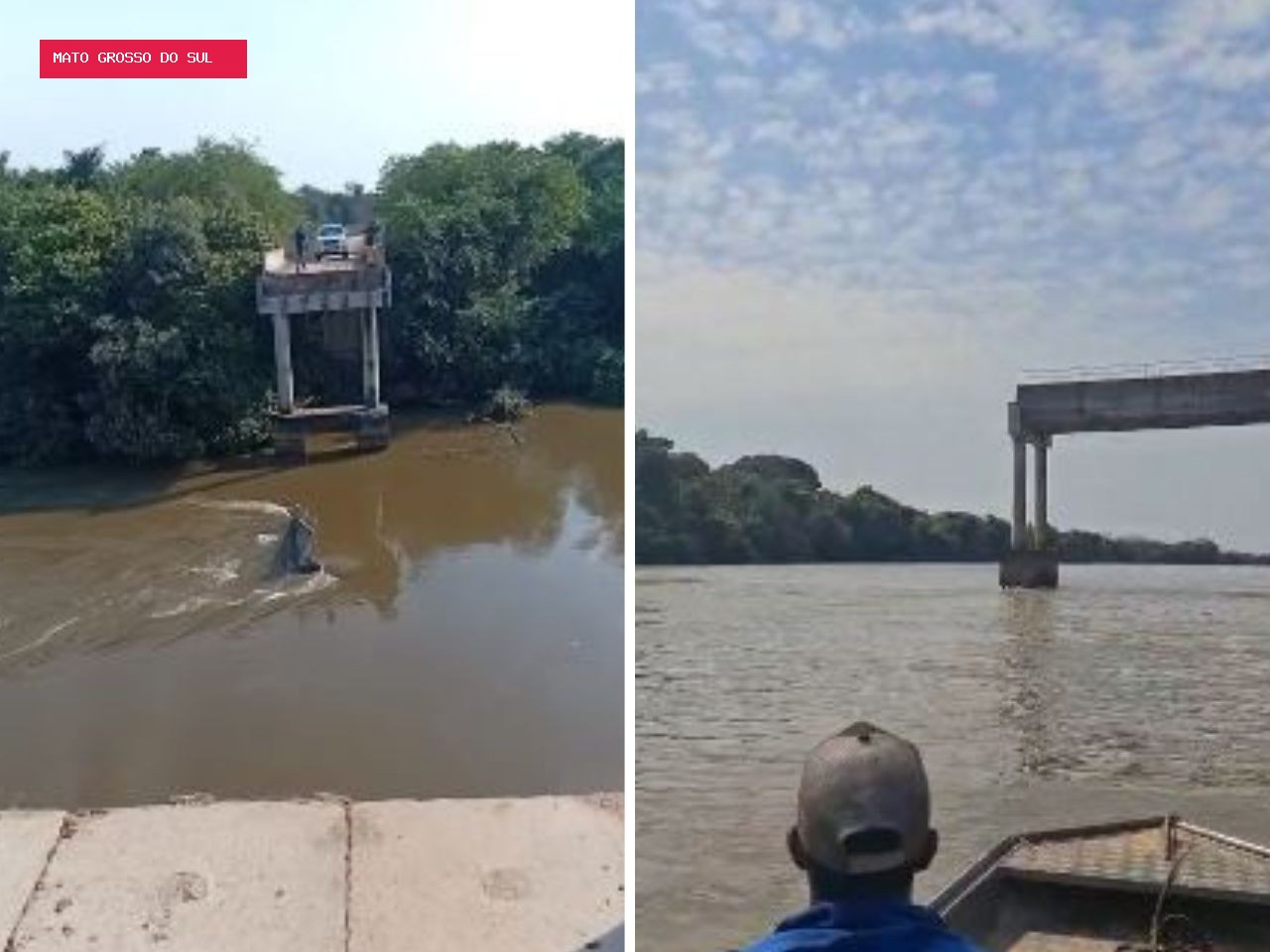 Corpo de caminhoneiro é encontrado após ponte desabar no Rio Taquari em MS