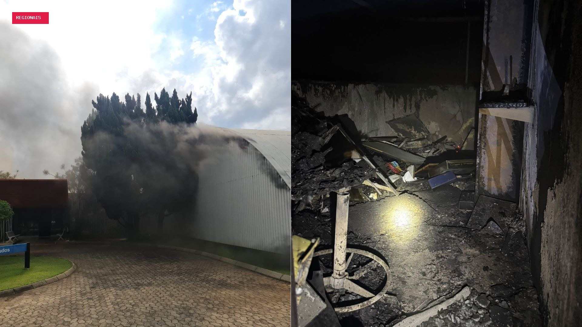 Incêndio atinge auditório do Hospital Sarah Kubitschek, em BH