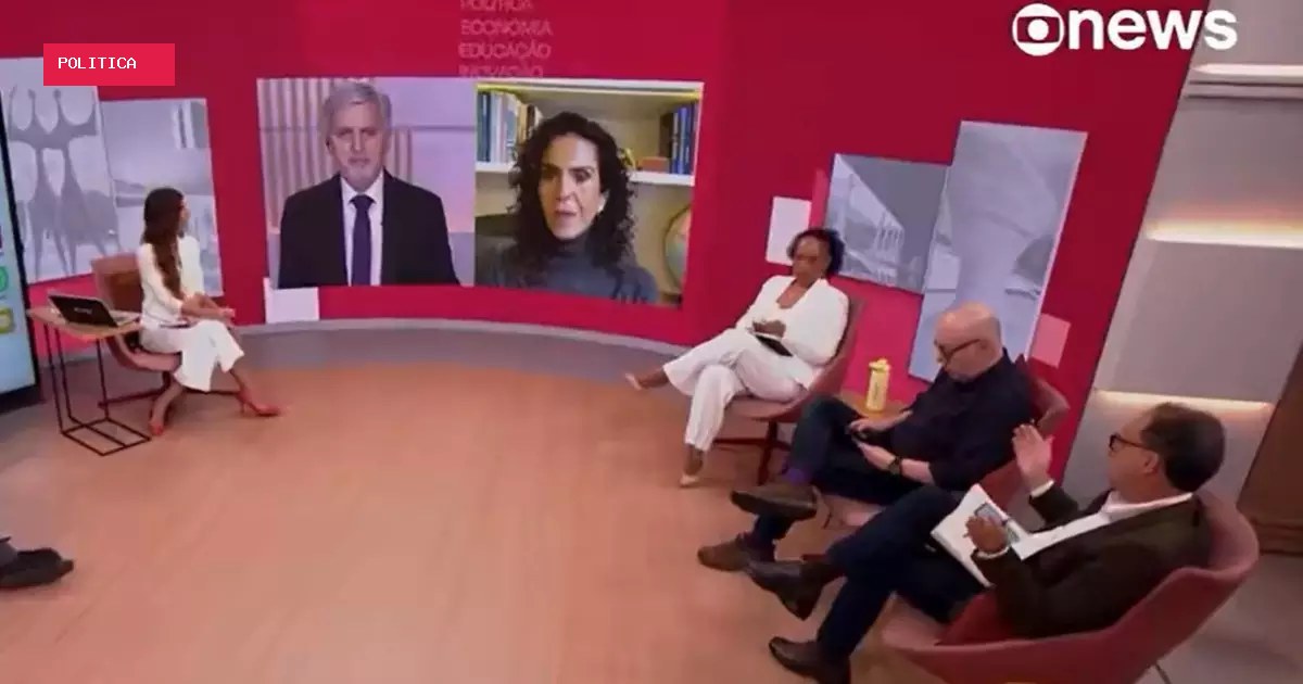 Octavio Guedes e Malu Gaspar no Estúdio i, da GloboNews