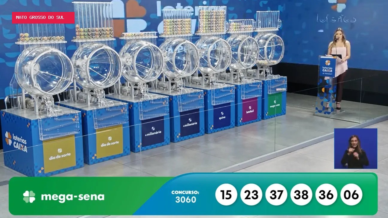 Mega-Sena 3060: 46 apostas de MS acertam quina e quadra em sorteio de R$ 26,7 milhões