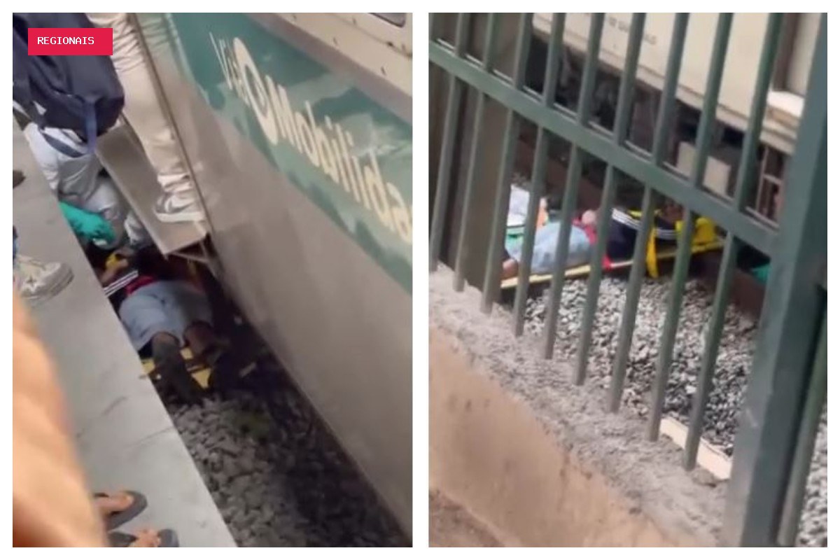 Passageiro passa mal e cai no vão entre trem e plataforma da Linha 8-Diamante, na Grande SP
