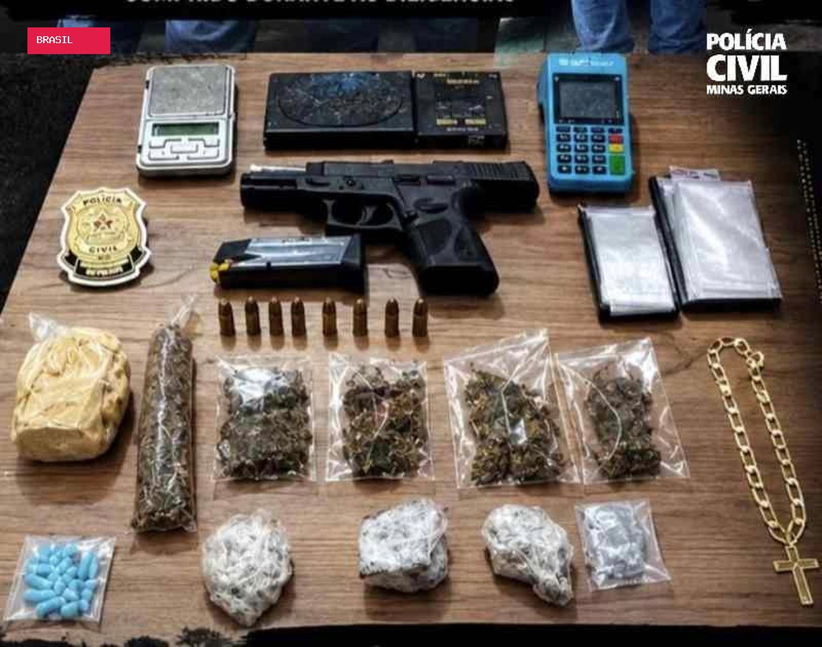 Polícia Civil apreende pistola, drogas e veículo durante operação de combate ao tráfico em Porteirinha