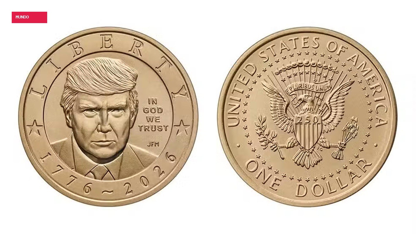 Moeda de US$ 1 com rosto de Trump começa a ser vendida nos EUA