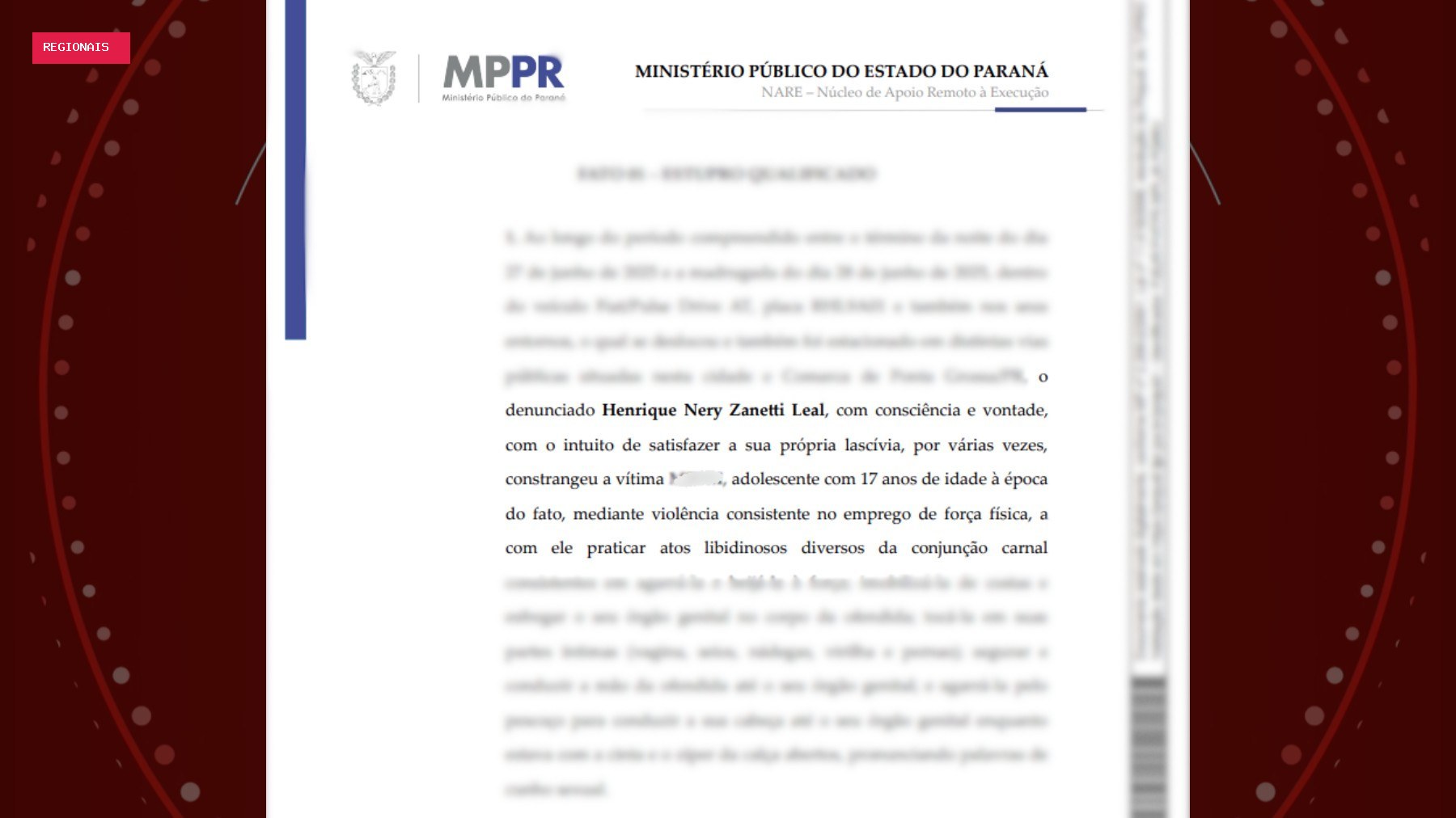 Advogado do Paraná se torna réu por estupro de adolescente e importunação sexual de amiga dela dentro de