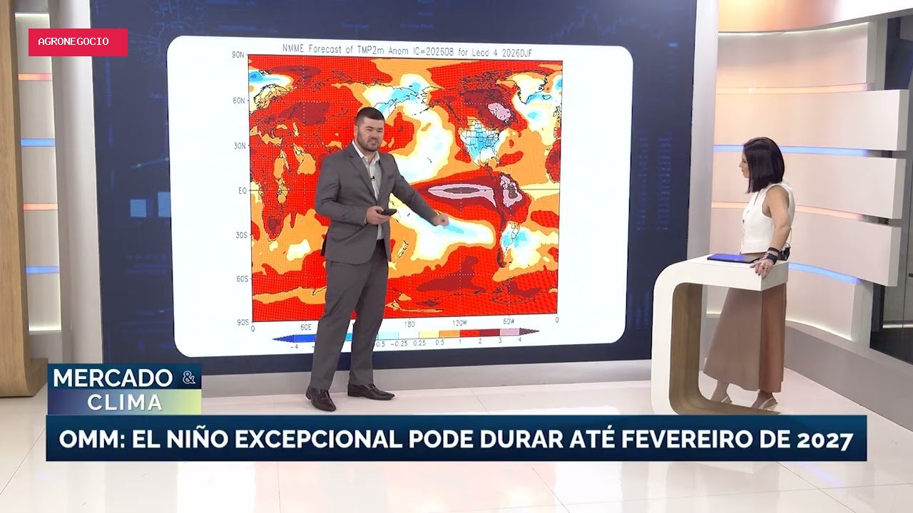OMM prevê El Niño excepcional com duração até fevereiro de 2027