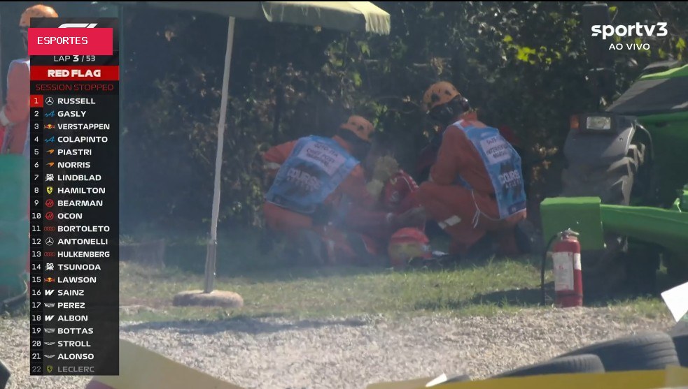 Leclerc revela susto com olho logo após batida no GP da Itália: "Não estava enxergando muito bem"