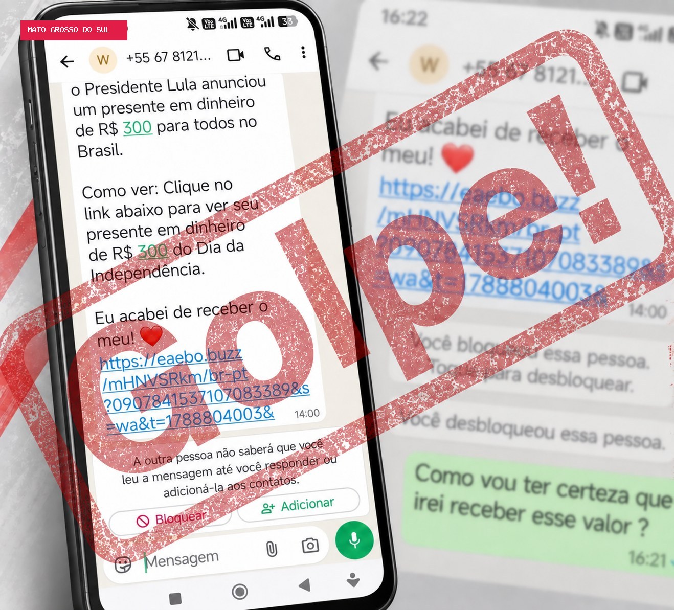 Golpe do “presente de Lula” promete R$ 300 neste 7 de Setembro