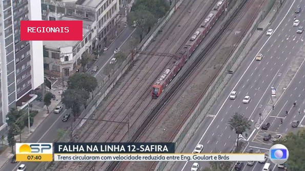 Linha 12-Safira tem circulação normalizada após falha em trem na manhã desta terça