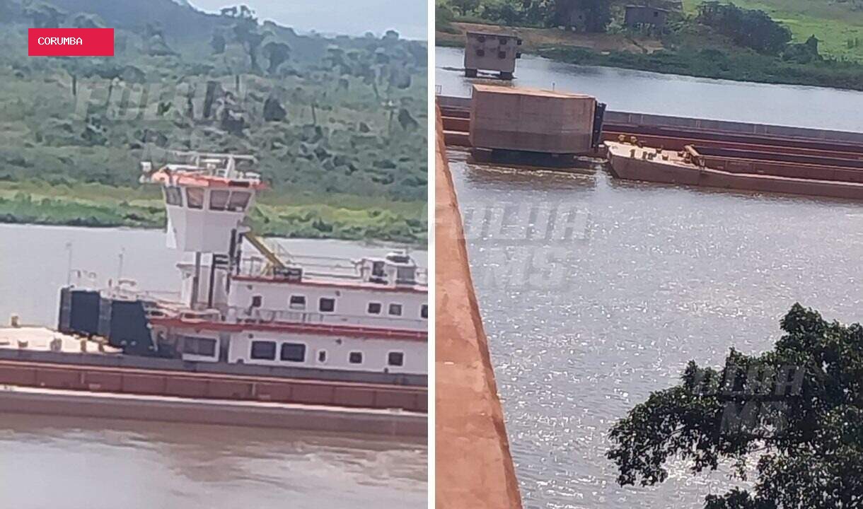 Marinha investiga choque de comboio contra proteção de ponte em Corumbá
