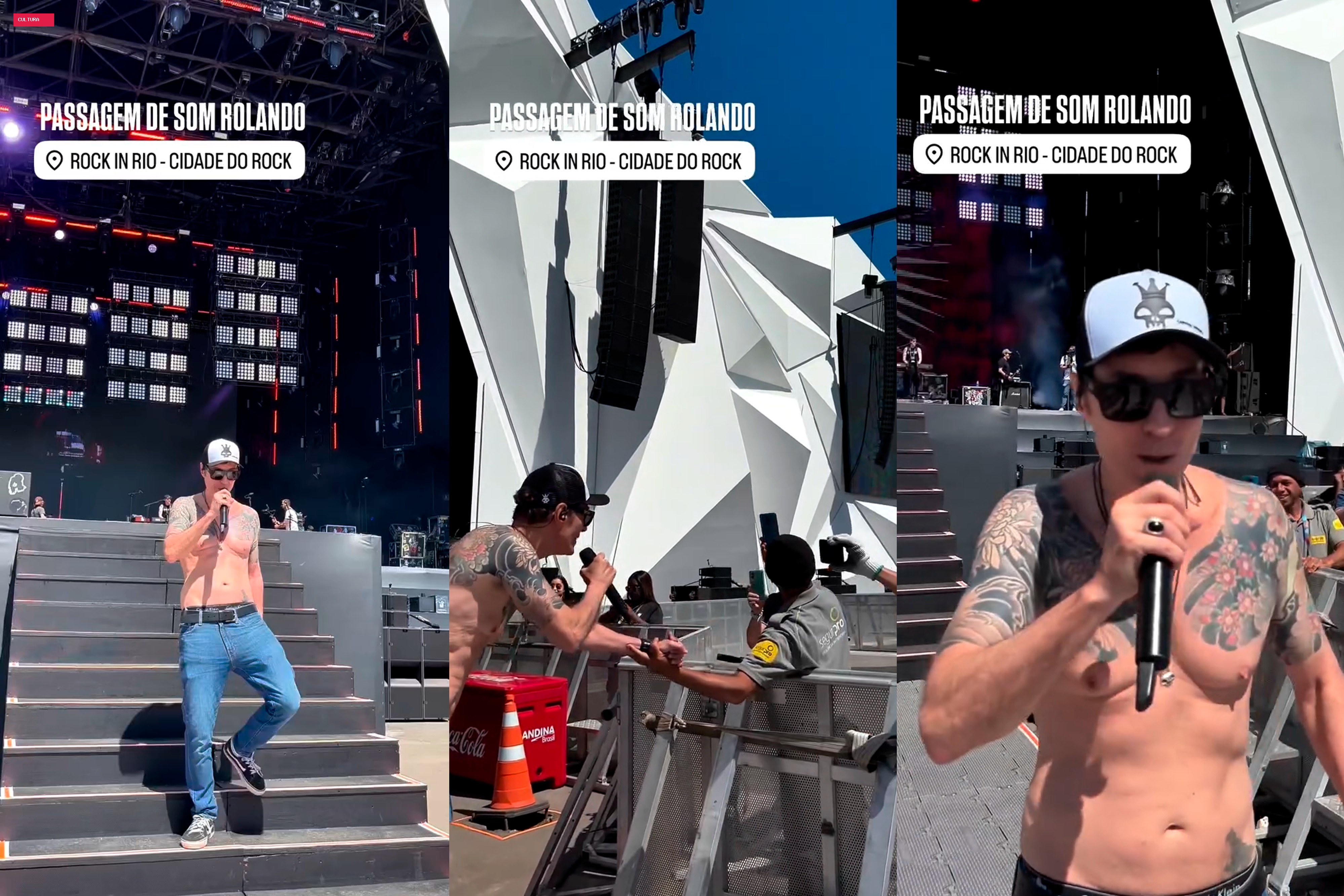 Rock in Rio: Capital Inicial ensaia no Palco Sunset e atende fãs que trabalham no festival