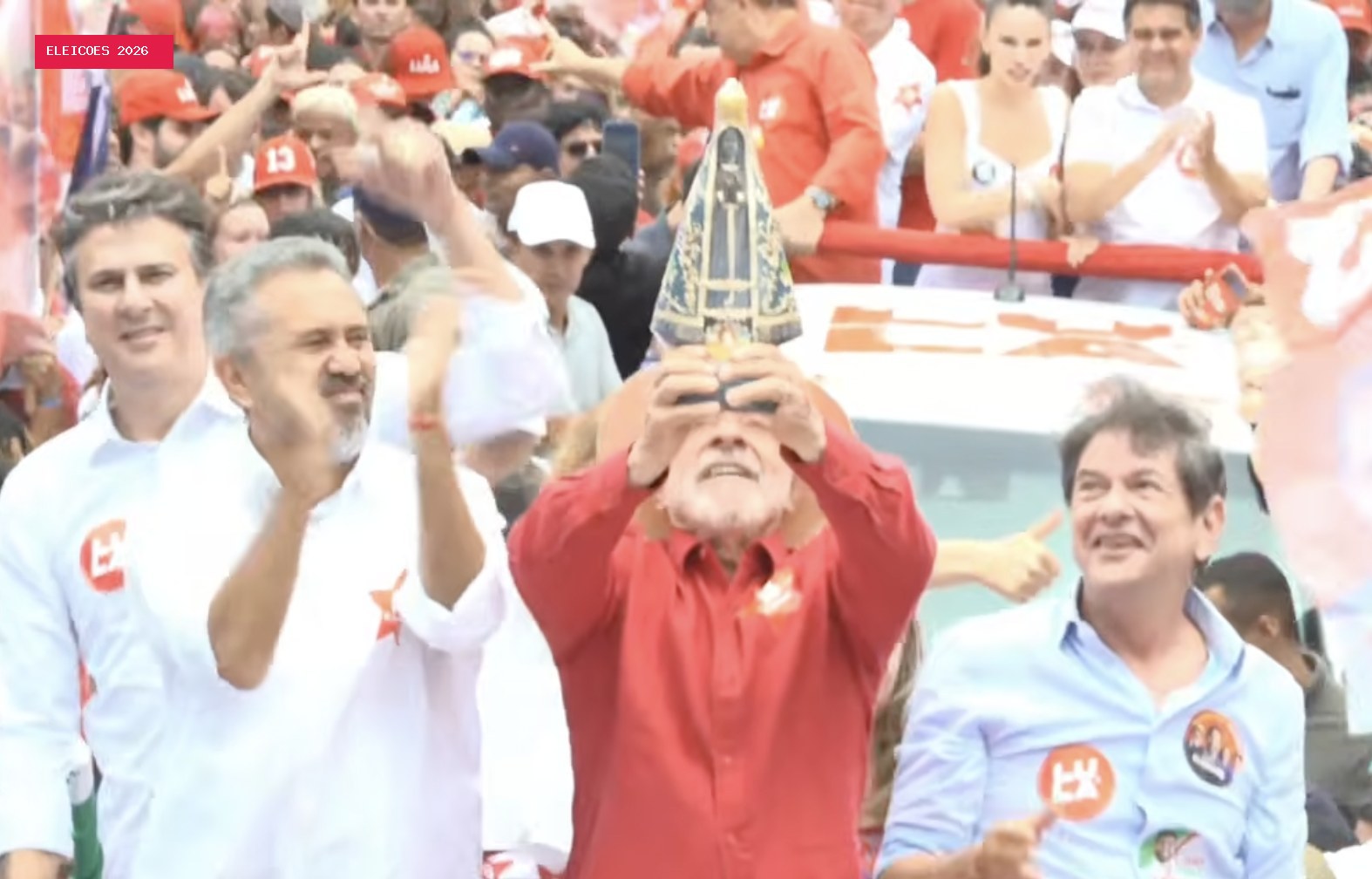 Lula participa de caminhada com Elmano no Ceará