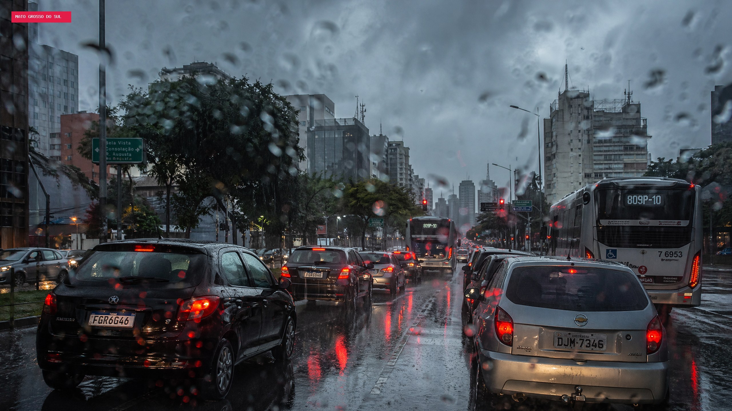 Frente fria aumenta risco de tempestades neste domingo em MS