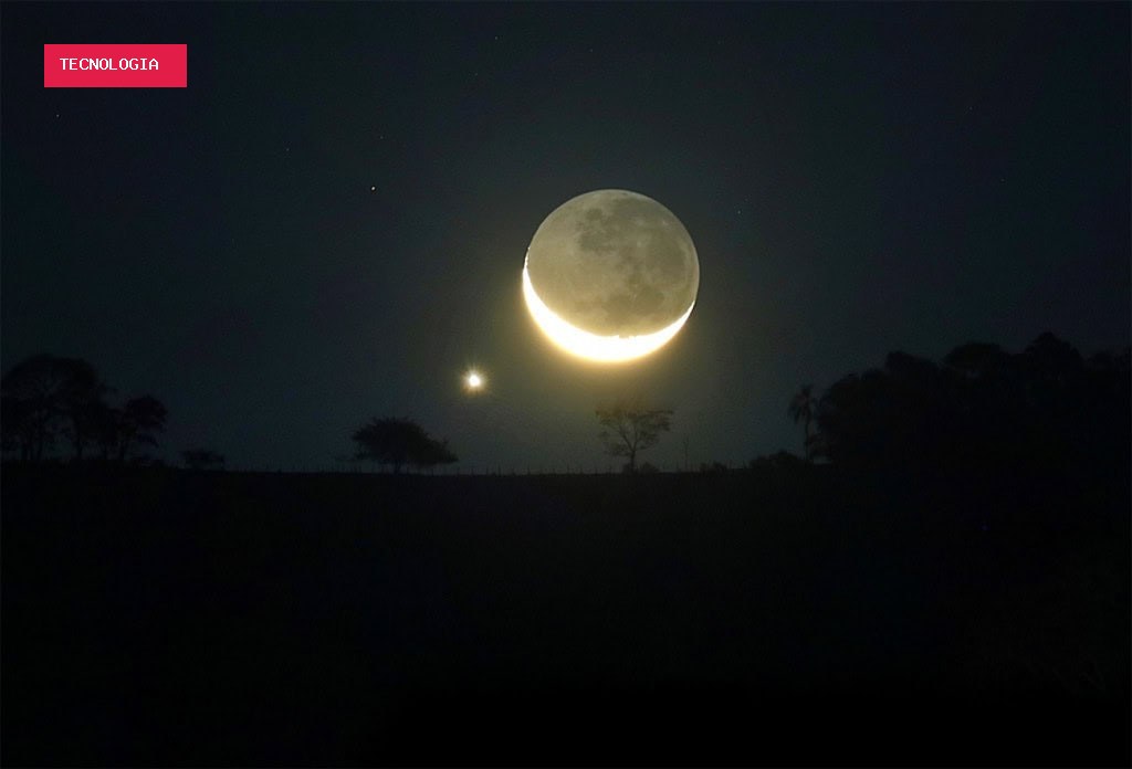 Lua faz conjunção com Vênus e provoca “eclipse” do planeta