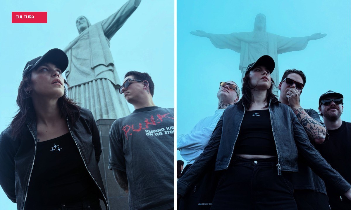 Hot Milk visita Cristo Redentor antes de se apresentar no Rock in Rio