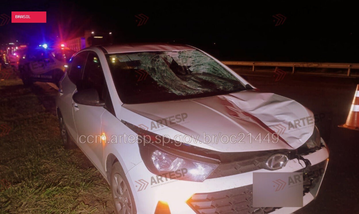 Pedestre morre atropelado ao tentar atravessar rodovia no interior de SP
