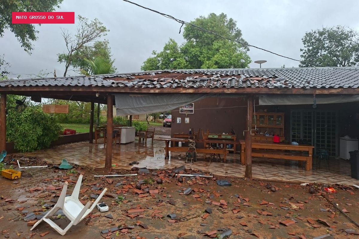 Tempestade deixa animais mortos e casas destelhadas em distrito na fronteira
