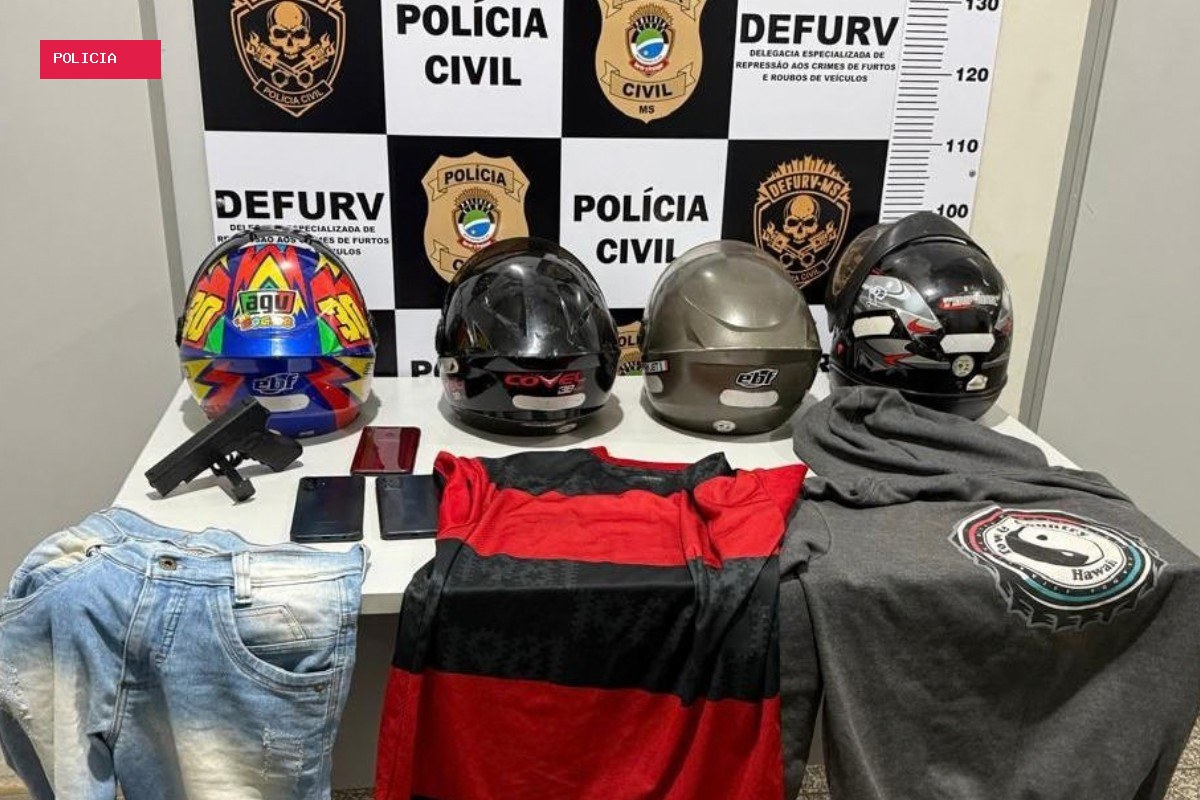 Trio de adolescentes é apreendido suspeito de atrair motociclistas por app para roubá-los em Campo Grande