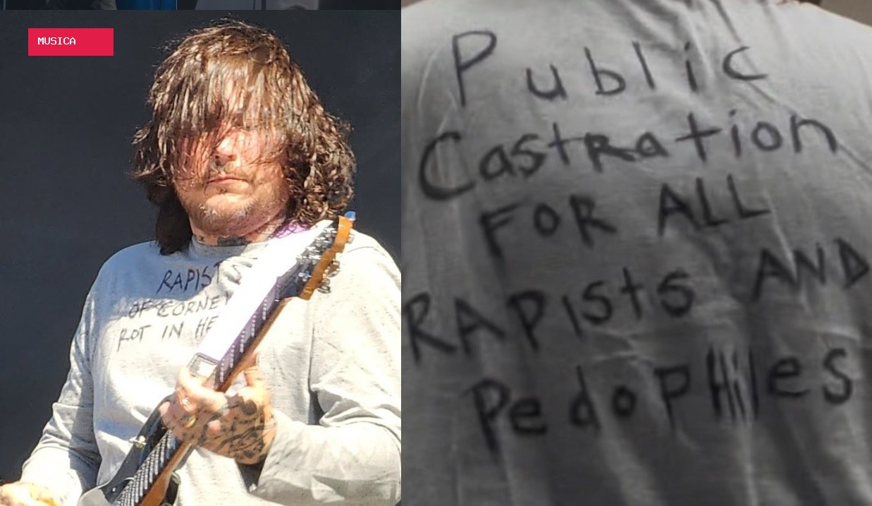 Frank Iero (My Chemical Romance) defende castração de pedófilos em camiseta