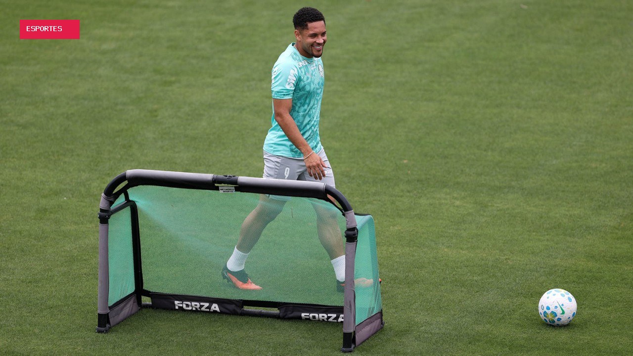 Vitor Roque avança em recuperação e trabalha no gramado em treino do Palmeiras